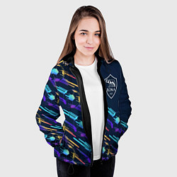 Куртка с капюшоном женская Roma градиентные мячи, цвет: 3D-черный — фото 2