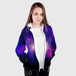 Куртка с капюшоном женская Космос и только, цвет: 3D-белый — фото 2