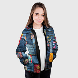 Куртка с капюшоном женская Значок адвоката на джинсах, цвет: 3D-черный — фото 2