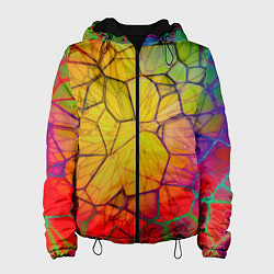 Куртка с капюшоном женская Bright abstraction, цвет: 3D-черный