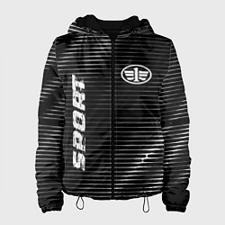 Куртка с капюшоном женская FAW sport metal, цвет: 3D-черный