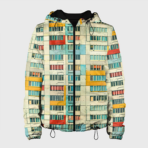 Женская куртка Яркая панелька / 3D-Черный – фото 1