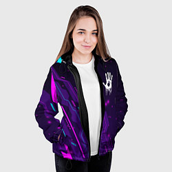 Куртка с капюшоном женская Death Stranding neon gaming, цвет: 3D-черный — фото 2
