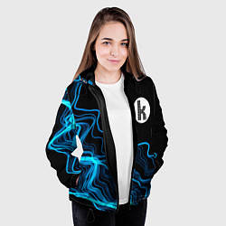 Куртка с капюшоном женская The Killers sound wave, цвет: 3D-черный — фото 2