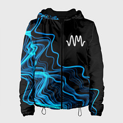 Куртка с капюшоном женская Arctic Monkeys sound wave, цвет: 3D-черный