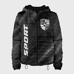 Куртка с капюшоном женская Porsche sport metal, цвет: 3D-черный