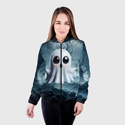 Куртка с капюшоном женская Привидениус, цвет: 3D-черный — фото 2