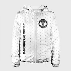 Куртка с капюшоном женская Manchester United sport на светлом фоне вертикальн, цвет: 3D-белый