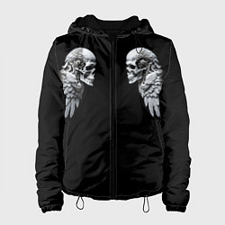Куртка с капюшоном женская Skulls and Wings Mechanic, цвет: 3D-черный