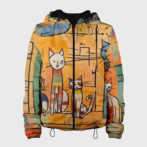 Женская куртка Котеечки / 3D-Черный – фото 1