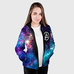 Куртка с капюшоном женская Linkin Park space rock, цвет: 3D-черный — фото 2