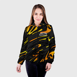 Куртка с капюшоном женская KTM - orange liquid, цвет: 3D-черный — фото 2