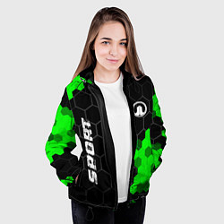 Куртка с капюшоном женская Great Wall green sport hexagon, цвет: 3D-черный — фото 2