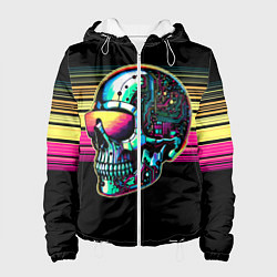 Женская куртка Cyber skull - ai art fantasy