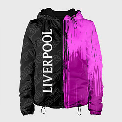 Куртка с капюшоном женская Liverpool pro football по-вертикали, цвет: 3D-черный