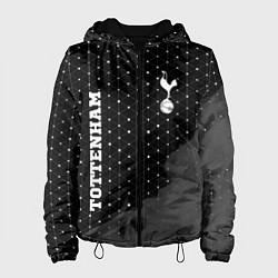 Куртка с капюшоном женская Tottenham sport на темном фоне вертикально, цвет: 3D-черный