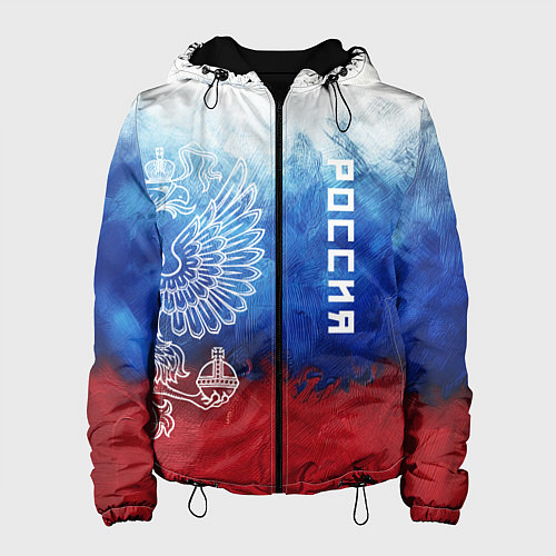 Женская куртка Герб России и флаг / 3D-Черный – фото 1