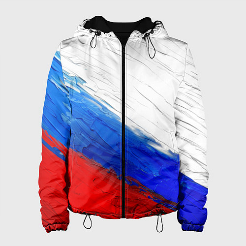 Женская куртка Триколор красками / 3D-Черный – фото 1