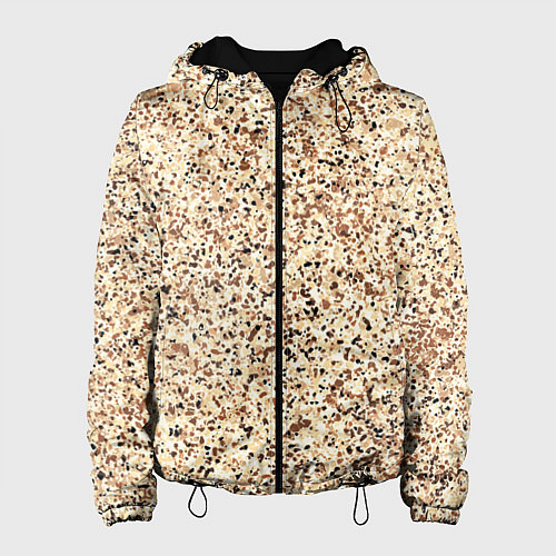 Женская куртка Светлый коричневый текстурированный под камень / 3D-Черный – фото 1