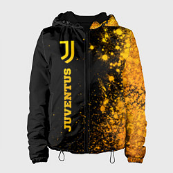 Куртка с капюшоном женская Juventus - gold gradient по-вертикали, цвет: 3D-черный