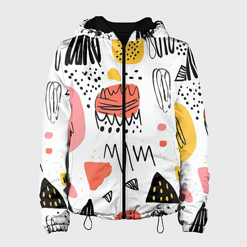 Женская куртка Паттерн узоры / 3D-Черный – фото 1