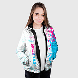 Куртка с капюшоном женская Everton neon gradient style по-вертикали, цвет: 3D-черный — фото 2