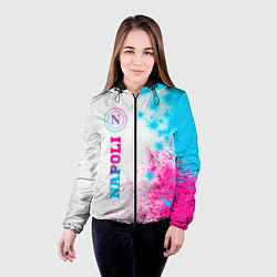 Куртка с капюшоном женская Napoli neon gradient style по-вертикали, цвет: 3D-черный — фото 2