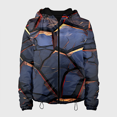 Женская куртка Темная абстрактная объемная плитка / 3D-Черный – фото 1