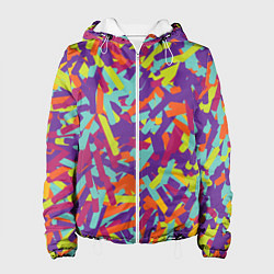 Куртка с капюшоном женская Конфитти, цвет: 3D-белый