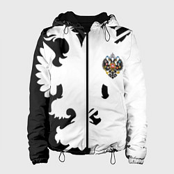 Куртка с капюшоном женская Имперская Россия спортивный стиль, цвет: 3D-черный