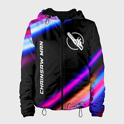 Куртка с капюшоном женская Chainsaw Man speed anime lights, цвет: 3D-черный