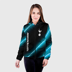 Куртка с капюшоном женская Tottenham неоновые лампы, цвет: 3D-черный — фото 2