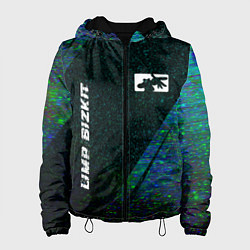 Куртка с капюшоном женская Limp Bizkit glitch blue, цвет: 3D-черный