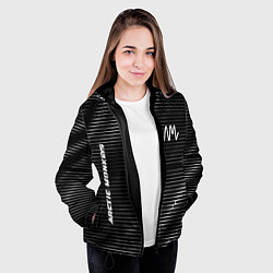 Куртка с капюшоном женская Arctic Monkeys metal rock lines, цвет: 3D-черный — фото 2
