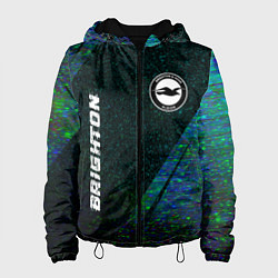 Куртка с капюшоном женская Brighton glitch blue, цвет: 3D-черный