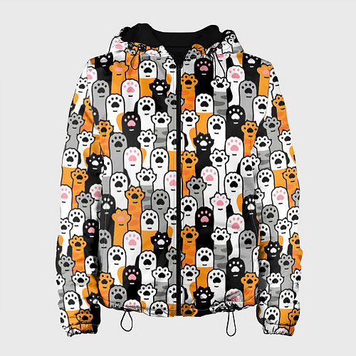 Женская куртка Кошачьи лапы / 3D-Черный – фото 1