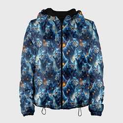 Куртка с капюшоном женская Лесной волк, цвет: 3D-черный