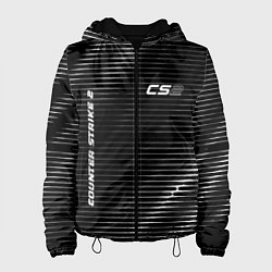 Куртка с капюшоном женская Counter Strike 2 metal game lines, цвет: 3D-черный