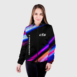 Куртка с капюшоном женская Counter-Strike 2 speed game lights, цвет: 3D-черный — фото 2