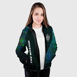 Куртка с капюшоном женская The Witcher glitch blue, цвет: 3D-черный — фото 2