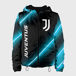 Куртка с капюшоном женская Juventus неоновые лампы, цвет: 3D-черный