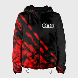 Куртка с капюшоном женская Audi sport grunge, цвет: 3D-черный
