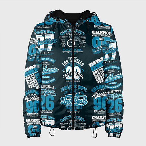 Женская куртка New York city pattern / 3D-Черный – фото 1