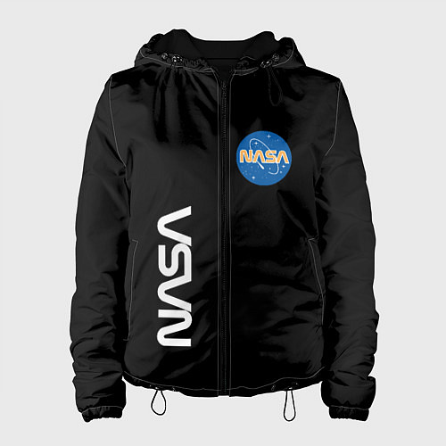 Женская куртка NASA logo usa space / 3D-Черный – фото 1