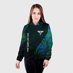 Куртка с капюшоном женская The Last Of Us glitch blue, цвет: 3D-черный — фото 2