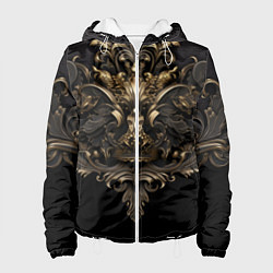 Куртка с капюшоном женская Объемные старые классические узоры, цвет: 3D-белый