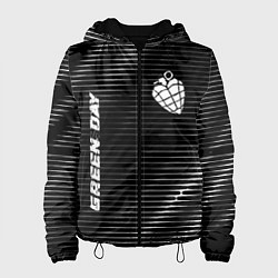 Куртка с капюшоном женская Green Day metal rock lines, цвет: 3D-черный
