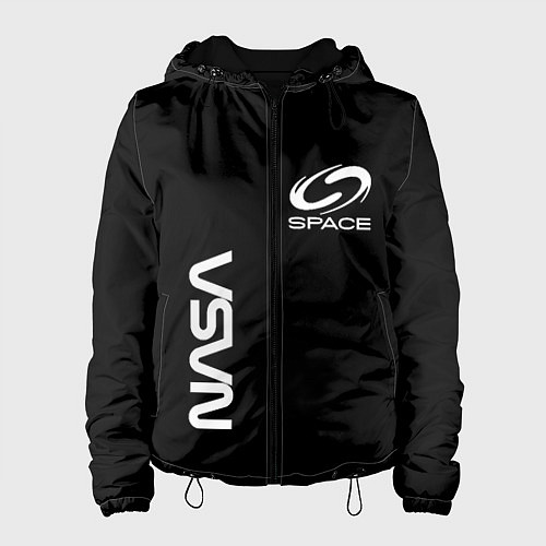 Женская куртка Nasa space logo white / 3D-Черный – фото 1