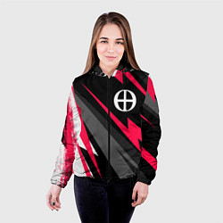 Куртка с капюшоном женская Blue Exorcist electro lines, цвет: 3D-черный — фото 2