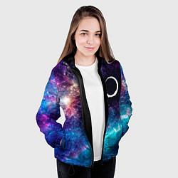 Куртка с капюшоном женская Demon Slayer space anime, цвет: 3D-черный — фото 2